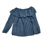 Blusa Michael Kors Off Shoulder De Mujer Chica Azul Acero