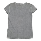 Playera Polo Ralph Lauren Gris Rayada Poni Blanco Chica