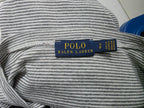 Playera Polo Ralph Lauren Gris Rayada Poni Blanco Chica