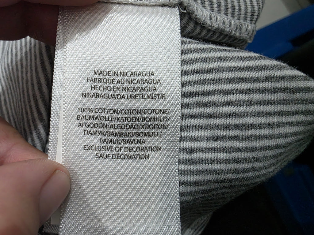 Playera Polo Ralph Lauren Gris Rayada Poni Blanco Chica