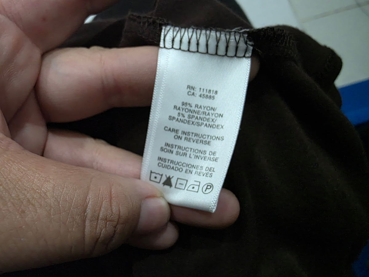 Blusa Michael Kors Cafe Con Cadenas Talla Chica Manga Larga