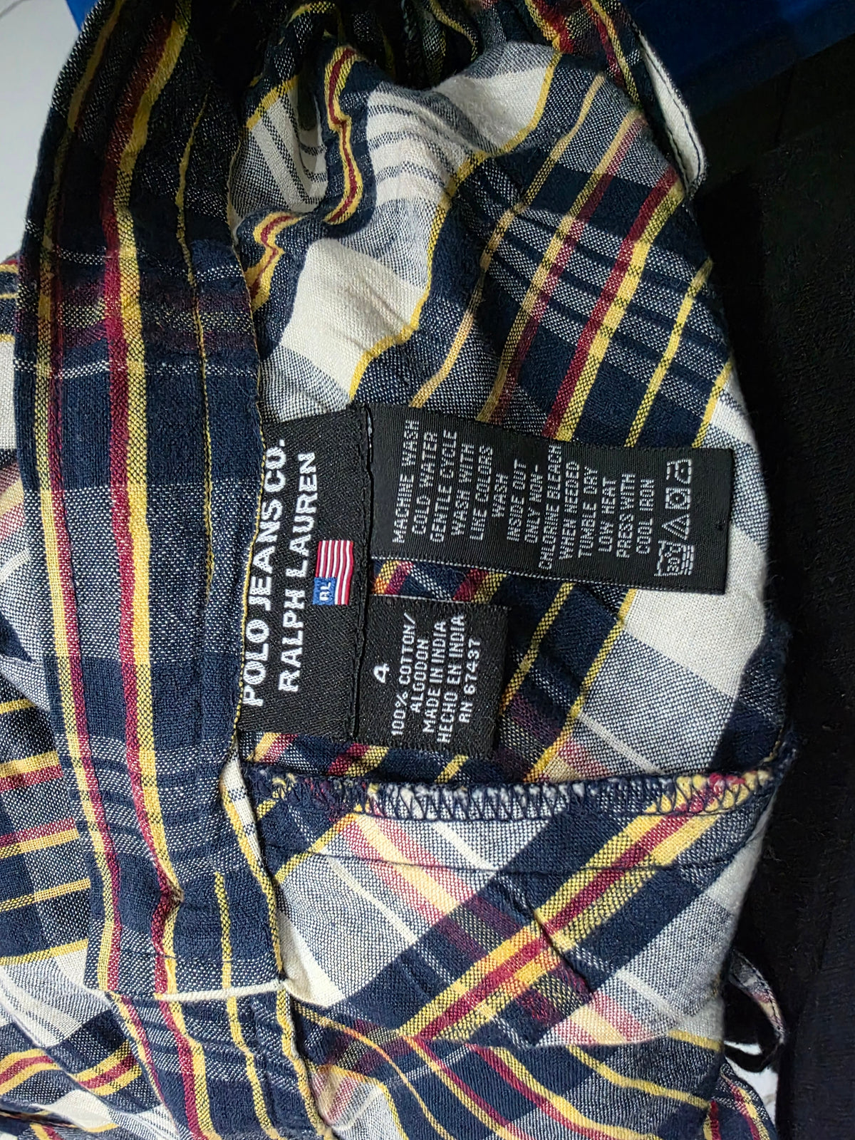 Falda Ajustable Ralph Lauren Jeans D Mujer Talla 4 A Cuadros