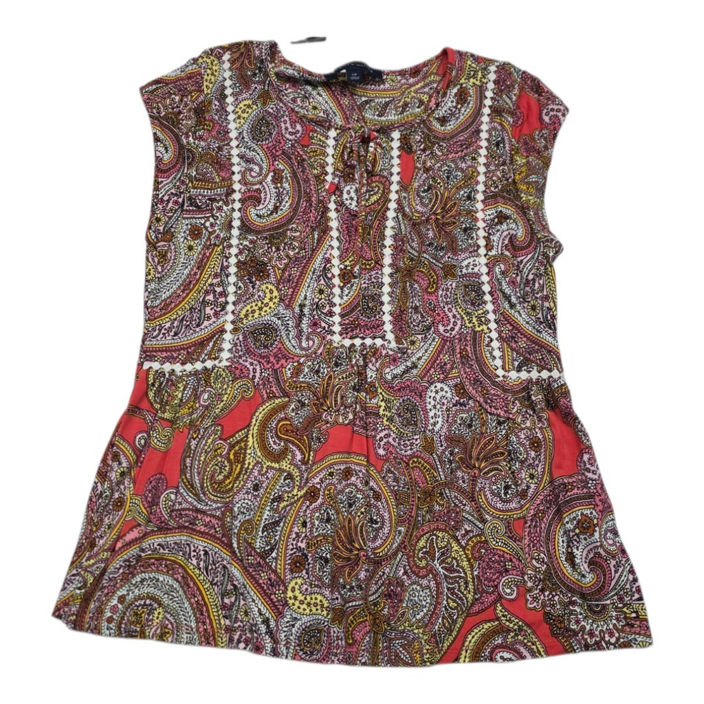 Blusa Tommy Hilfiger Manga Corta Geometrica Talla Chica