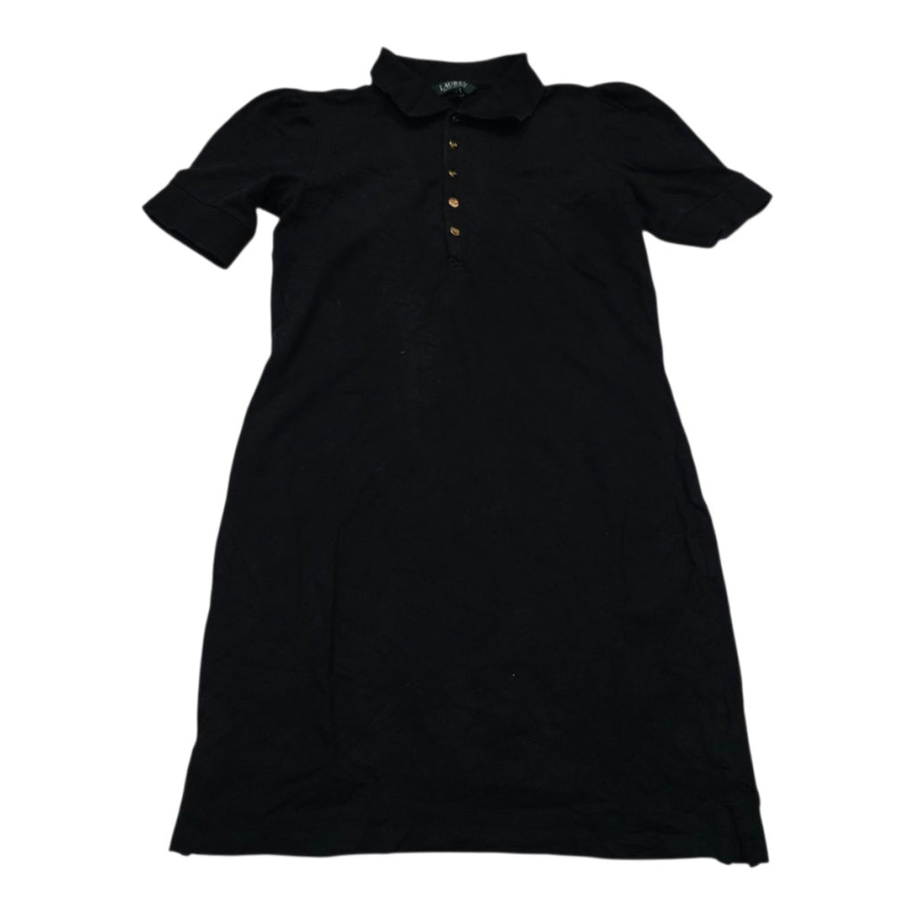 Vestido Ralph Lauren Cuello Polo Color Negro Talla Chica