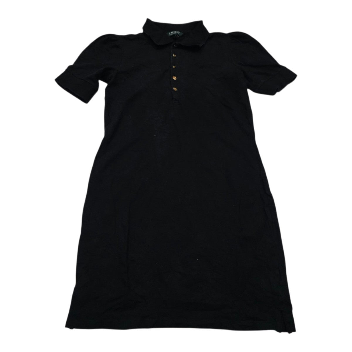 Vestido Ralph Lauren Cuello Polo Color Negro Talla Chica