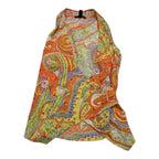 Blusa Ralph Lauren Talla Chica Amarillo/naranja Sin Mangas