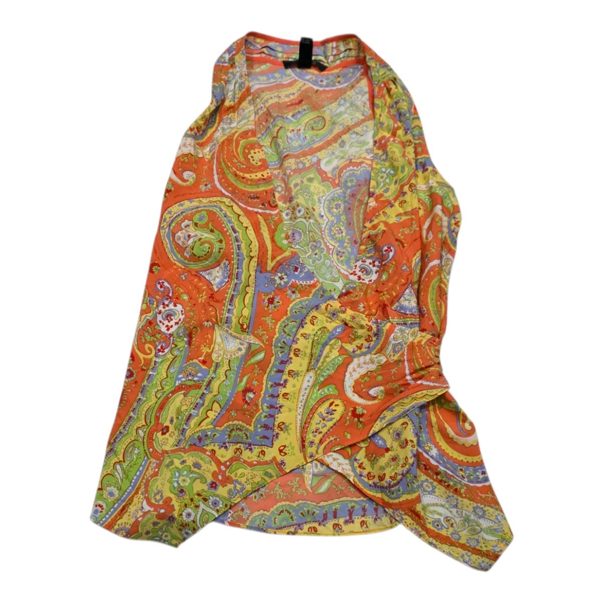Blusa Ralph Lauren Talla Chica Amarillo/naranja Sin Mangas