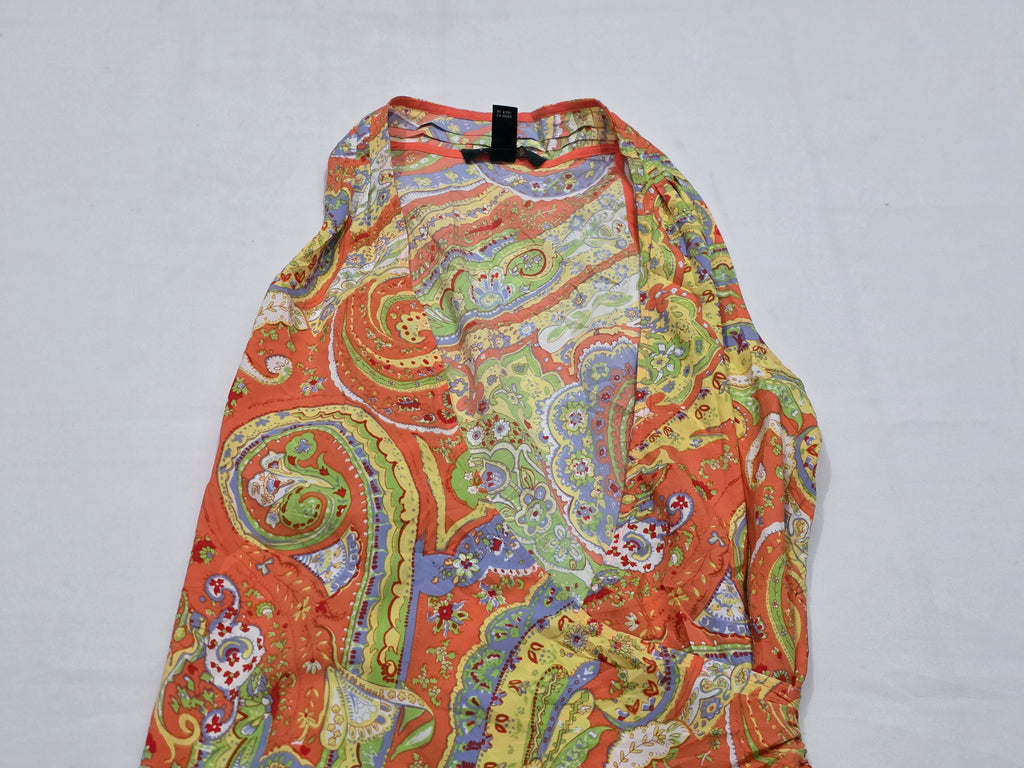 Blusa Ralph Lauren Talla Chica Amarillo/naranja Sin Mangas