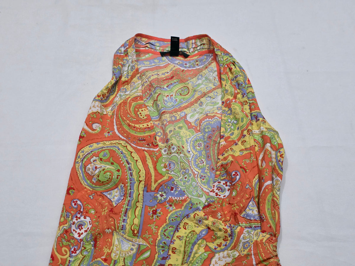 Blusa Ralph Lauren Talla Chica Amarillo/naranja Sin Mangas