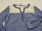 Blusa De Lino Vineyard Vines D Mujer Talla Chica Azul/blanco