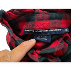 Camisa Ralph Lauren De Mujer S Color Negro/rojo Cuello Mao