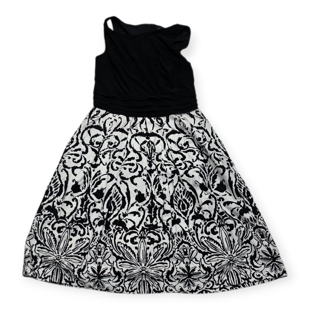Vestido Ralph Lauren Talla 6 Color Negro Con Falda Blanca