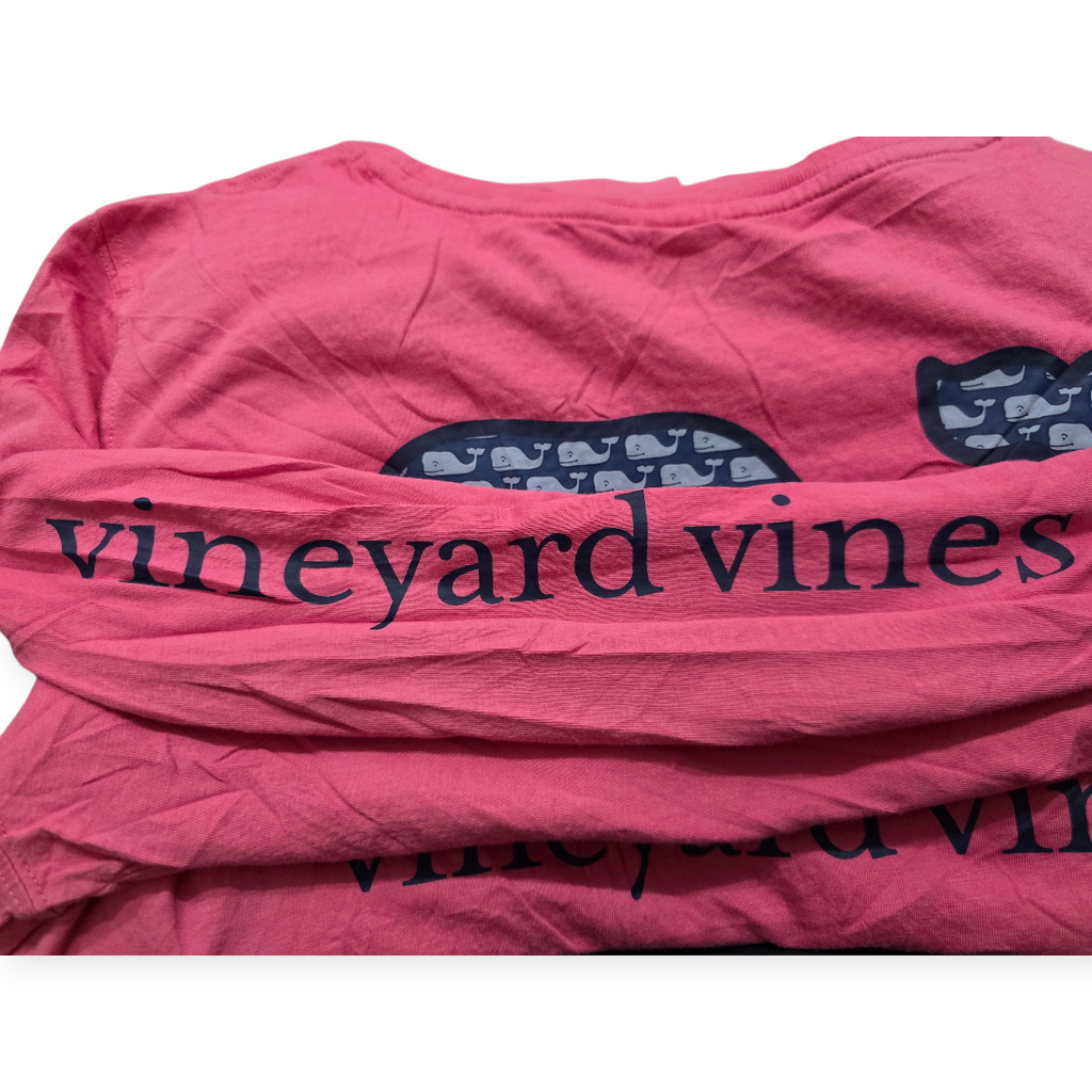 Playera Vineyard Vines Rosa De Mujer Xgrande Xl Manga Larga