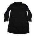 Vestido Camisero Negro Ralph Lauren 100% Lyocell Talla 10