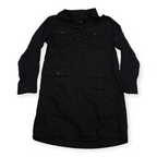 Vestido Camisero Negro Ralph Lauren 100% Lyocell Talla 10