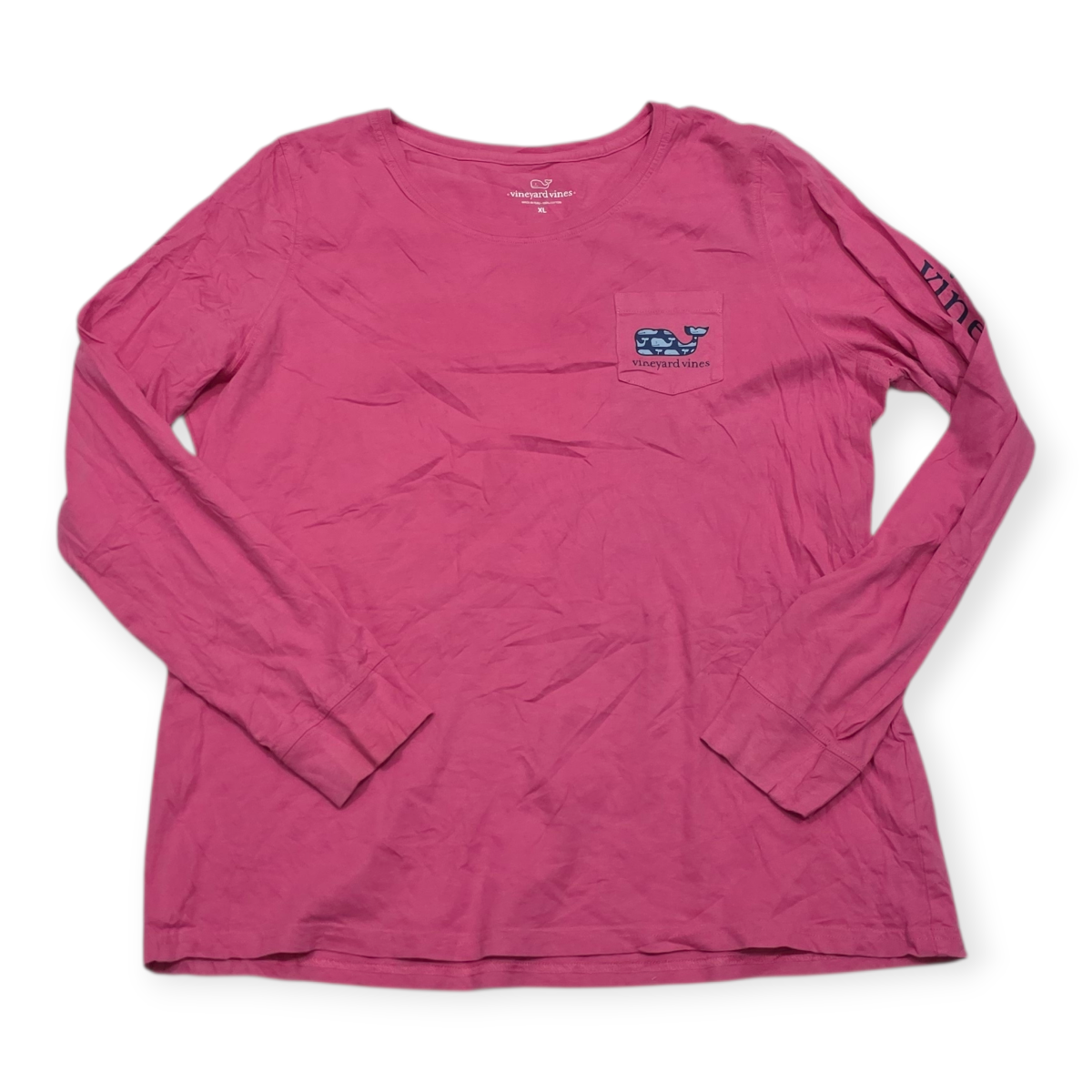 Playera Vineyard Vines Rosa De Mujer Xgrande Xl Manga Larga