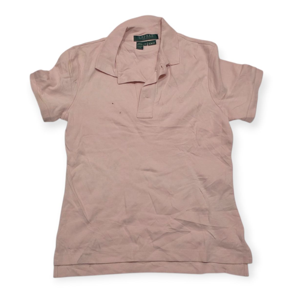 Playera Ralph Lauren Petite Color Rosa Claro Slim Fit