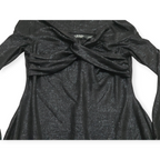 Vestido Lauren Ralph Lauren Negro Brillante Talla 10