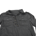Vestido Camisero Negro Ralph Lauren 100% Lyocell Talla 10
