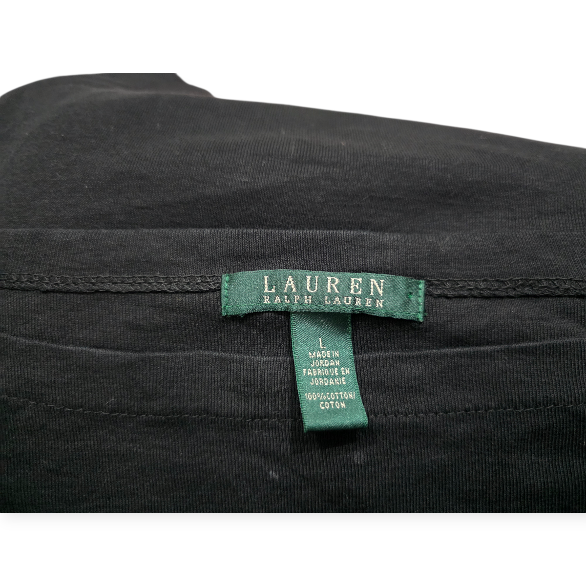 Playera Ralph Lauren De Mujer Grande L Manga Corta Negro