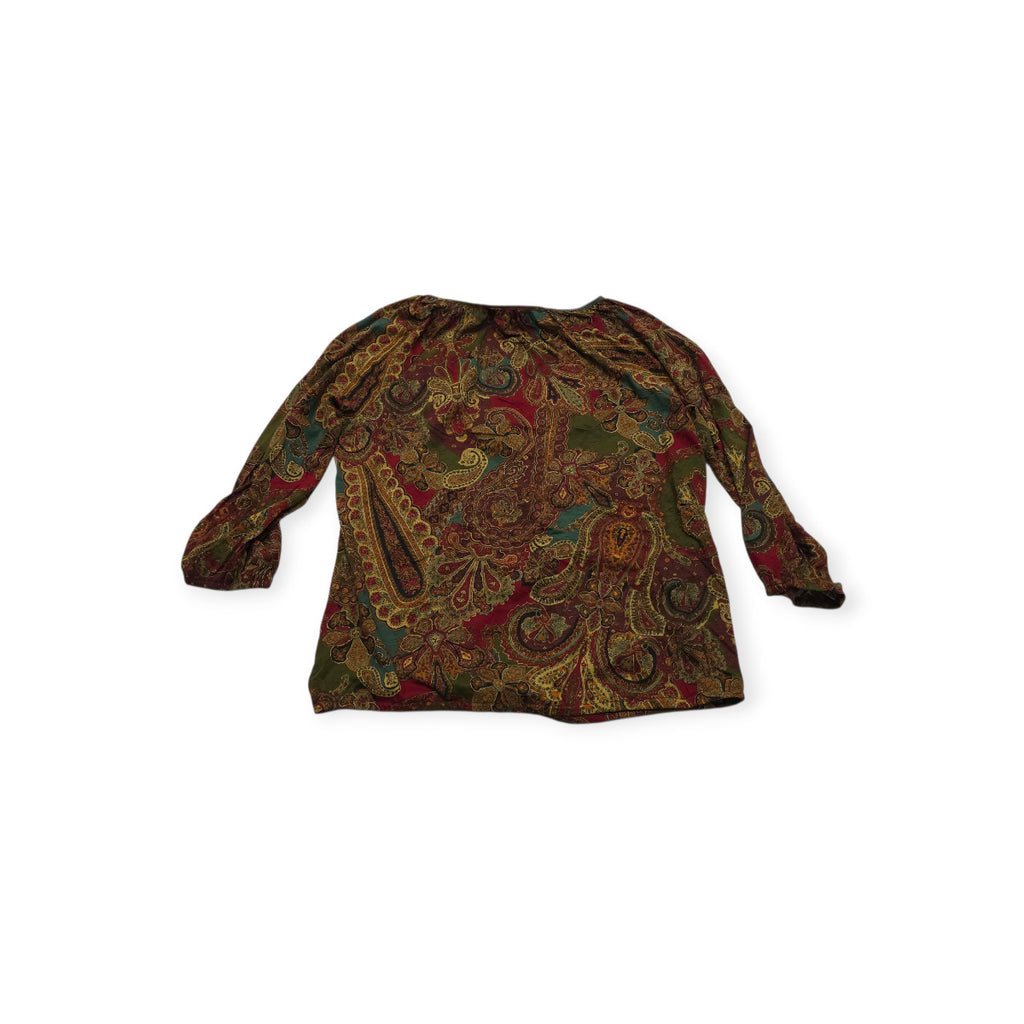Blusa Ralph Lauren De Mujer Grande L Cafe Con Figuras