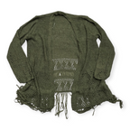 Cardigan Michael Kors Verde Flecos Tejido Calado Talla S