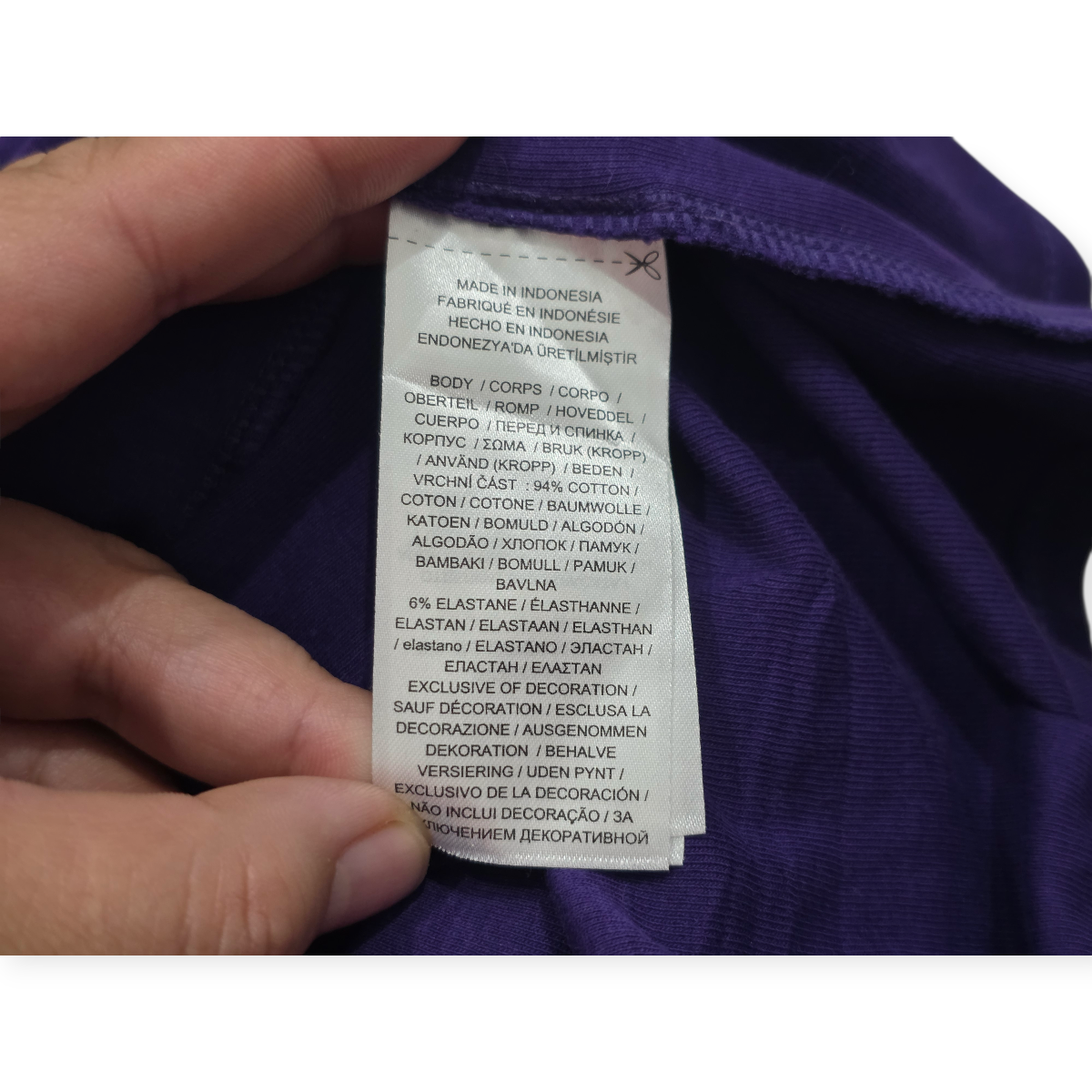 Playera Ralph Lauren Manga Larga Morado Con Detalles Negro