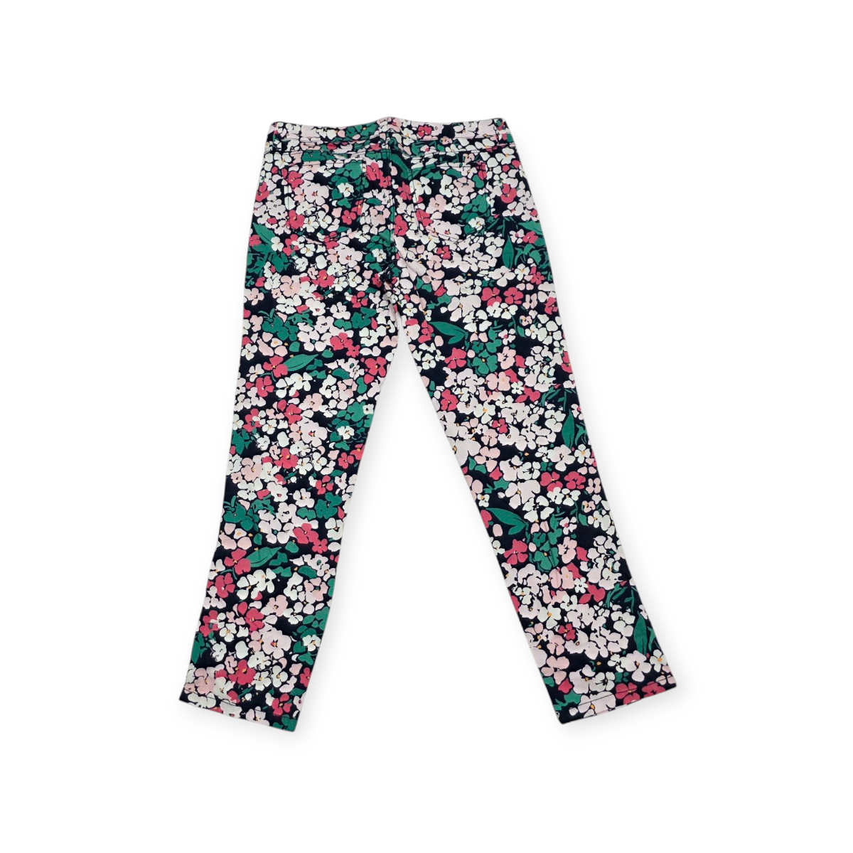 Pantalon Brooks Brothers Talla 6 Floreado Verde Con Rosa