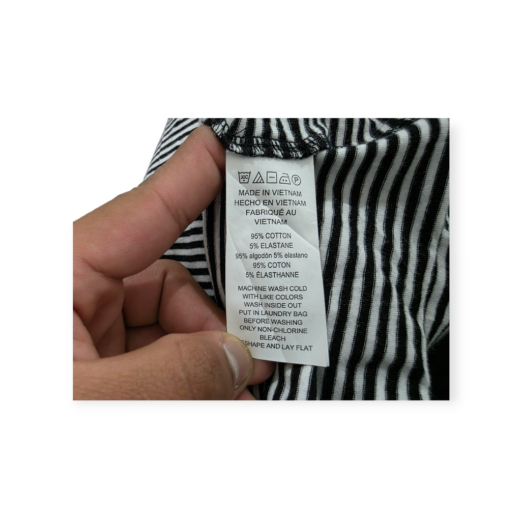 Playera Michael Kors Mediana M Lineas Blanco Negro