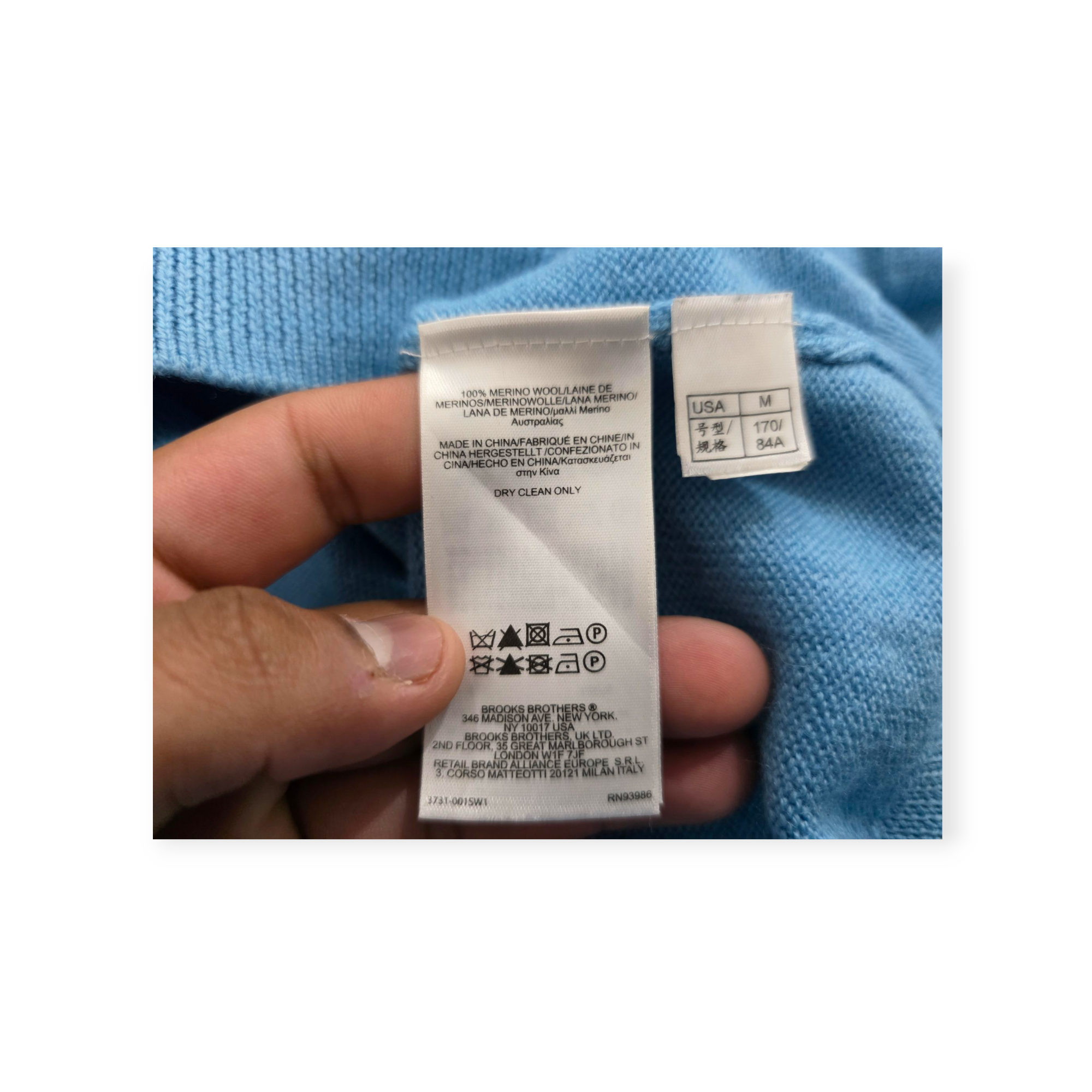 Sueter Brooks Brothers Mediana M Azul Celeste