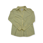 Camisa Brooks Brothers Talla 10 Amarilla Con Lineas Azules