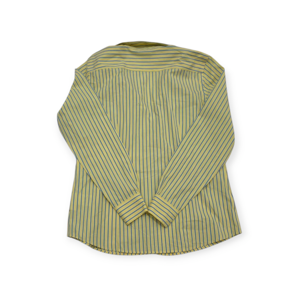 Camisa Brooks Brothers Talla 10 Amarilla Con Lineas Azules