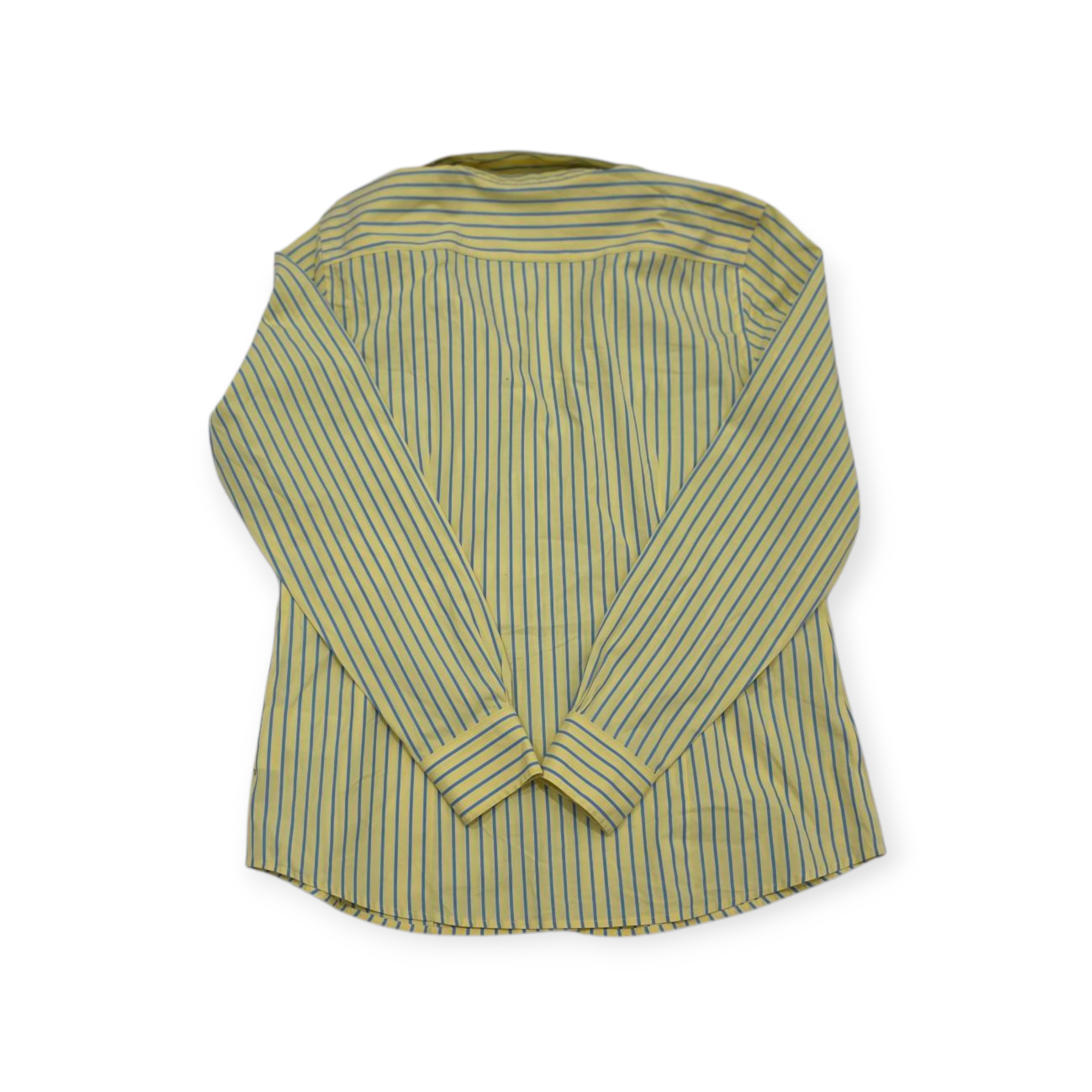 Camisa Brooks Brothers Talla 10 Amarilla Con Lineas Azules