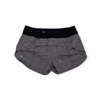 Short Lululemon Talla 8 Gris Jaspeado Con Negro
