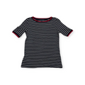 Playera Tommy Hilfiger Chico S Azul Rayada Con Blanco