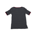 Playera Tommy Hilfiger Chico S Azul Rayada Con Blanco