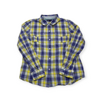 Camisa Tommy Hilfiger Grande L Amarillo C/ Azul Cuadricul