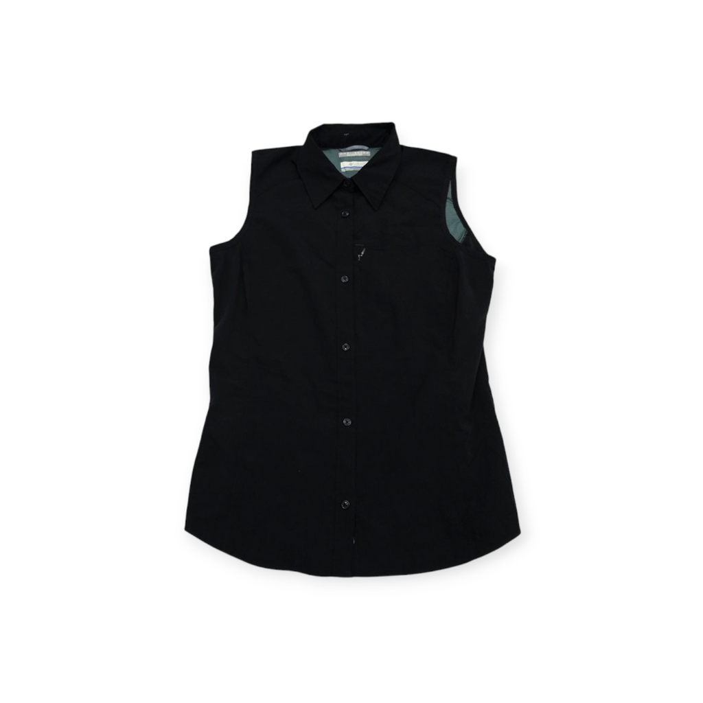Camisa Columbia Sunprotection Mediana M Negra Sin Mangas