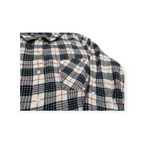 Camisa Tommy Hilfiger Xgrande Xl Cuadrada Gris Con Blanco