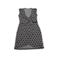 Vestido Michael Kors Chico S Gris Con Negro Sin Mangas
