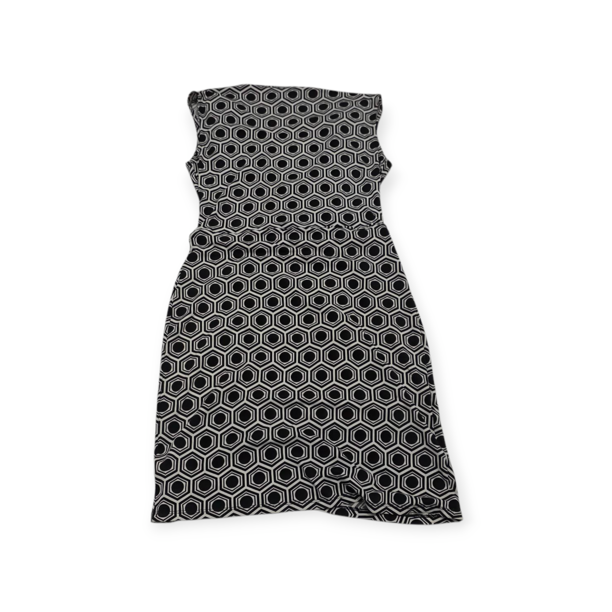 Vestido Michael Kors Chico S Gris Con Negro Sin Mangas