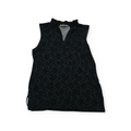 Blusa Michael Kors Grande L Verde Con Azul Sin Mangas