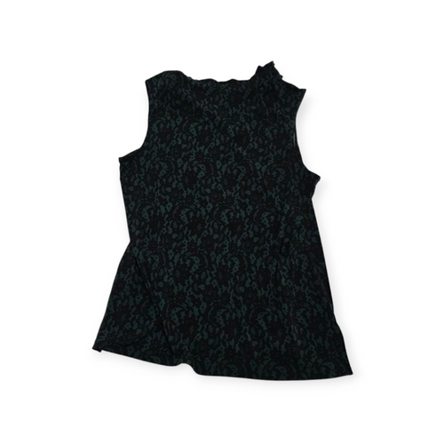 Blusa Michael Kors Grande L Verde Con Azul Sin Mangas