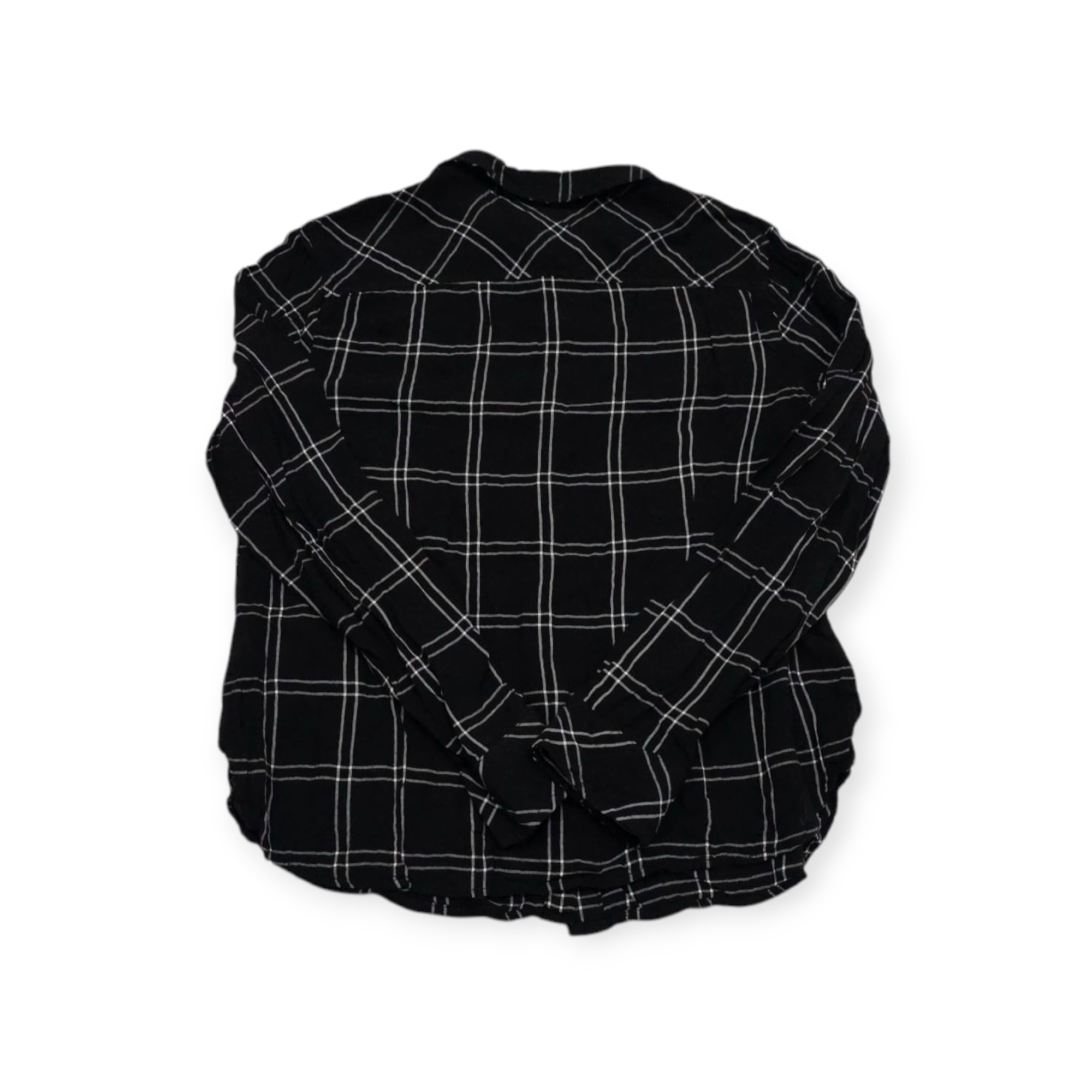 Camisa Tommy Hilfiger Grande L Negro Con Cuadros Blancos