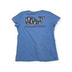 Playera Mujer Vineyard Vines Chico Azul Celeste Manga Corta