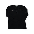 Playera Mujer Ralph Lauren Chico S Negro C/botones Plateados