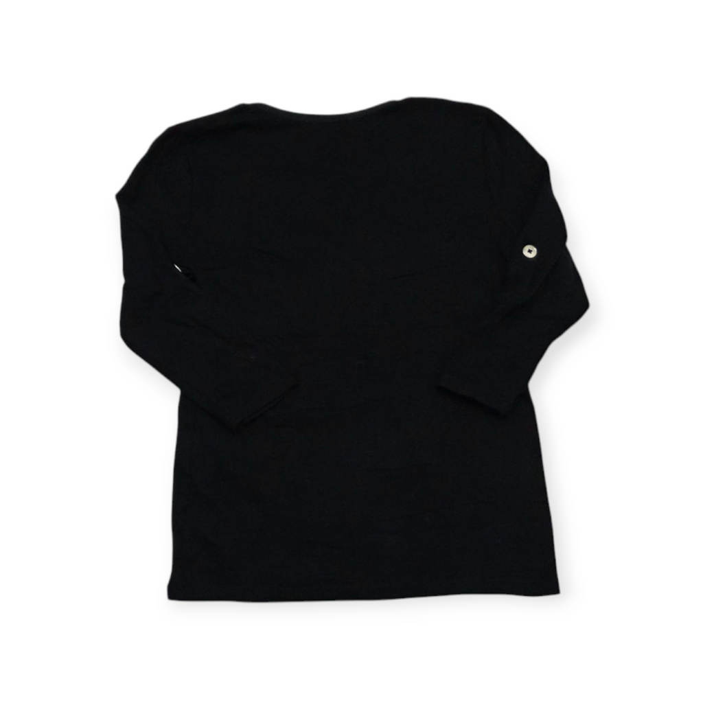 Playera Mujer Ralph Lauren Chico S Negro C/botones Plateados