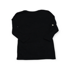 Playera Mujer Ralph Lauren Chico S Negro C/botones Plateados