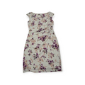 Vestido Ralph Lauren Talla 12 Color Perla Con Flores Violeta