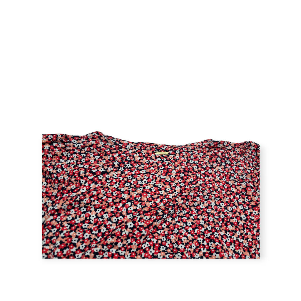 Blusa Michael Kors Grande L Con Flores Pequeñas Manga Corta